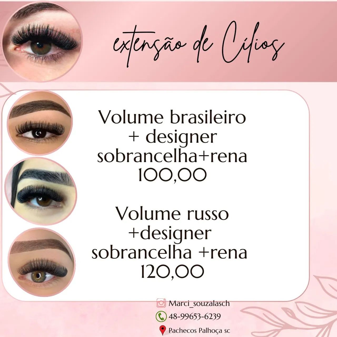 Extensão de cílios volume brasileiro e russo
