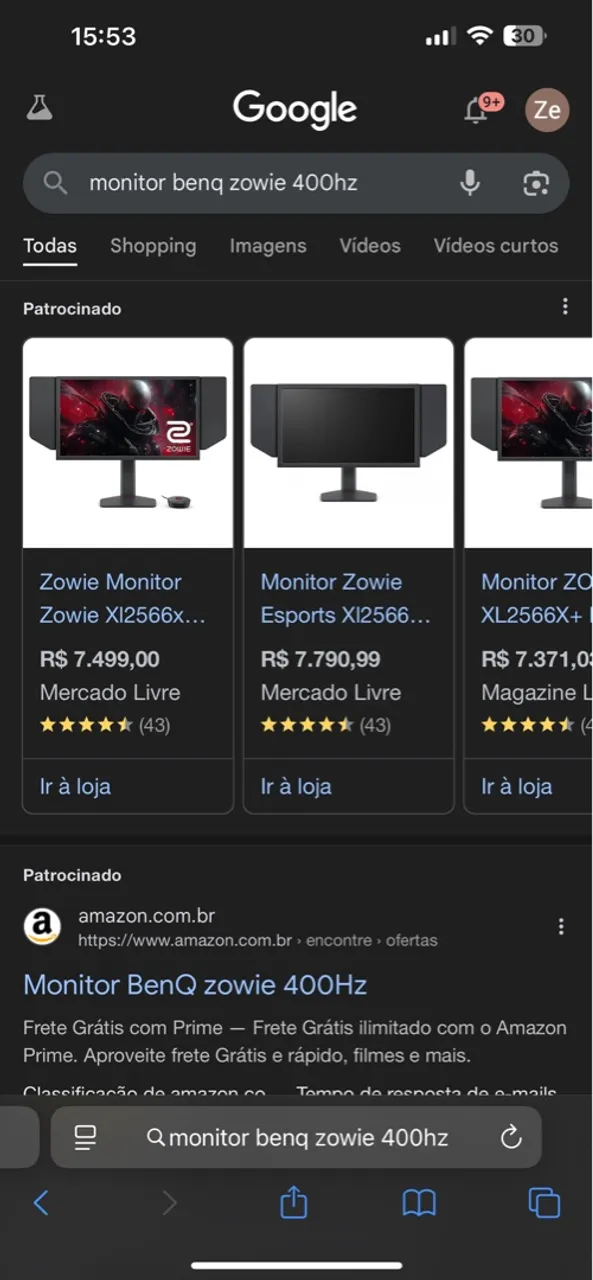 Monitor benq 400 hz dyac 2+