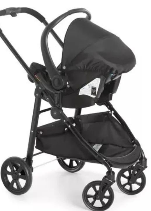 Carrinho de Bebê Galzerano Olympus - Preto - Usado - Foto 2