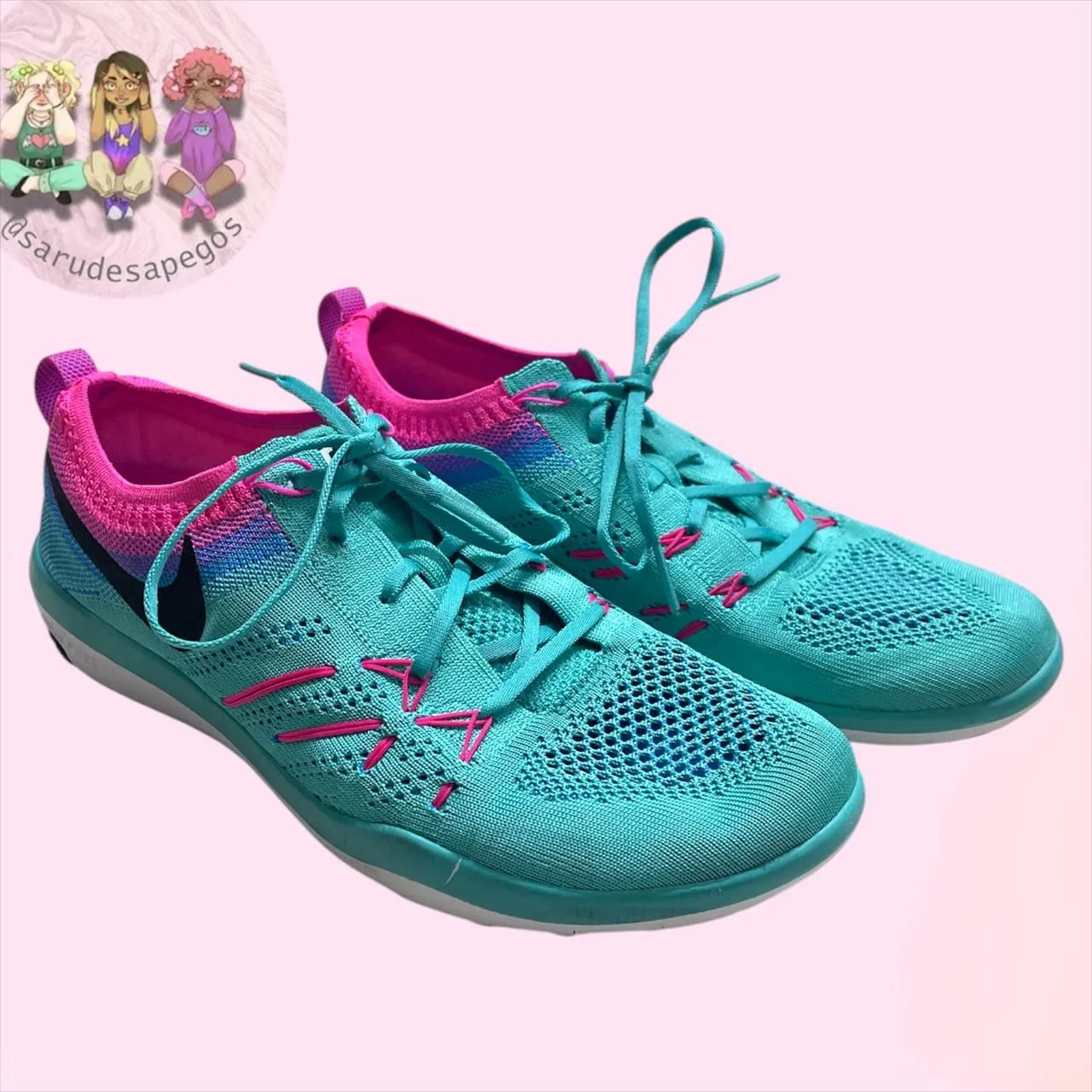 Tênis Nike Run - Rosa e Azul