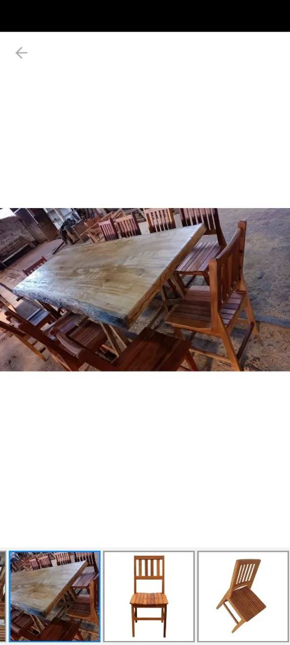 Mesa de Jantar em Madeira Maciça - Foto 4