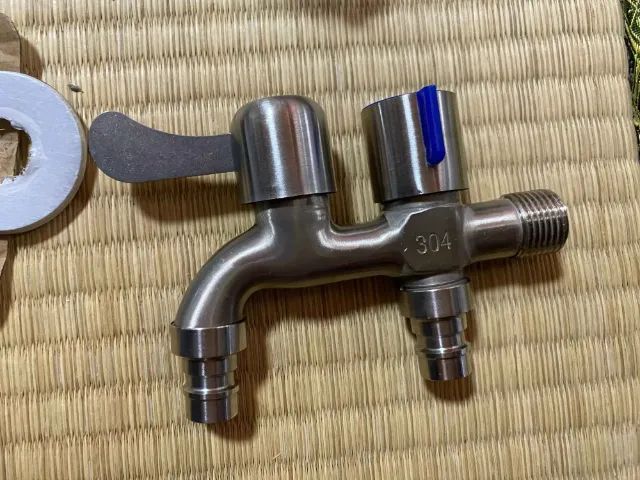 Torneira Dupla de Aço Inoxidável 304 para Máquina de Lavar - Foto 2