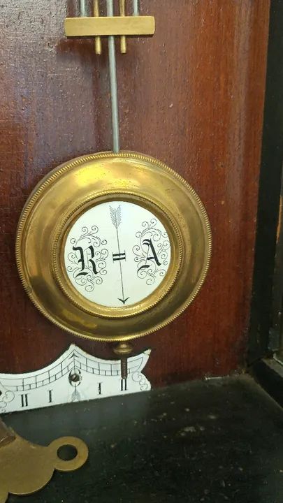 Antigo e Refinado Relógio de Parede Junghans. Ano Aproximado: 1880 - Foto 6