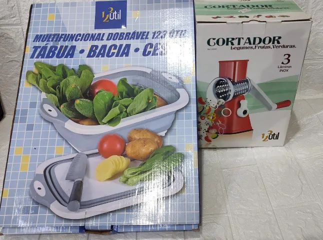 Kit Bacia legumes frutas com cortador 