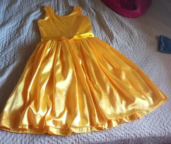 Vestido Amarelo canário Infantil - Princesa