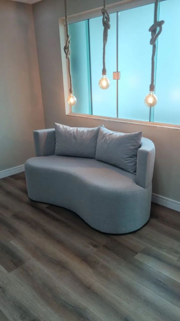 Sofá curvo modelo orgânico com 1.55m - Foto 2