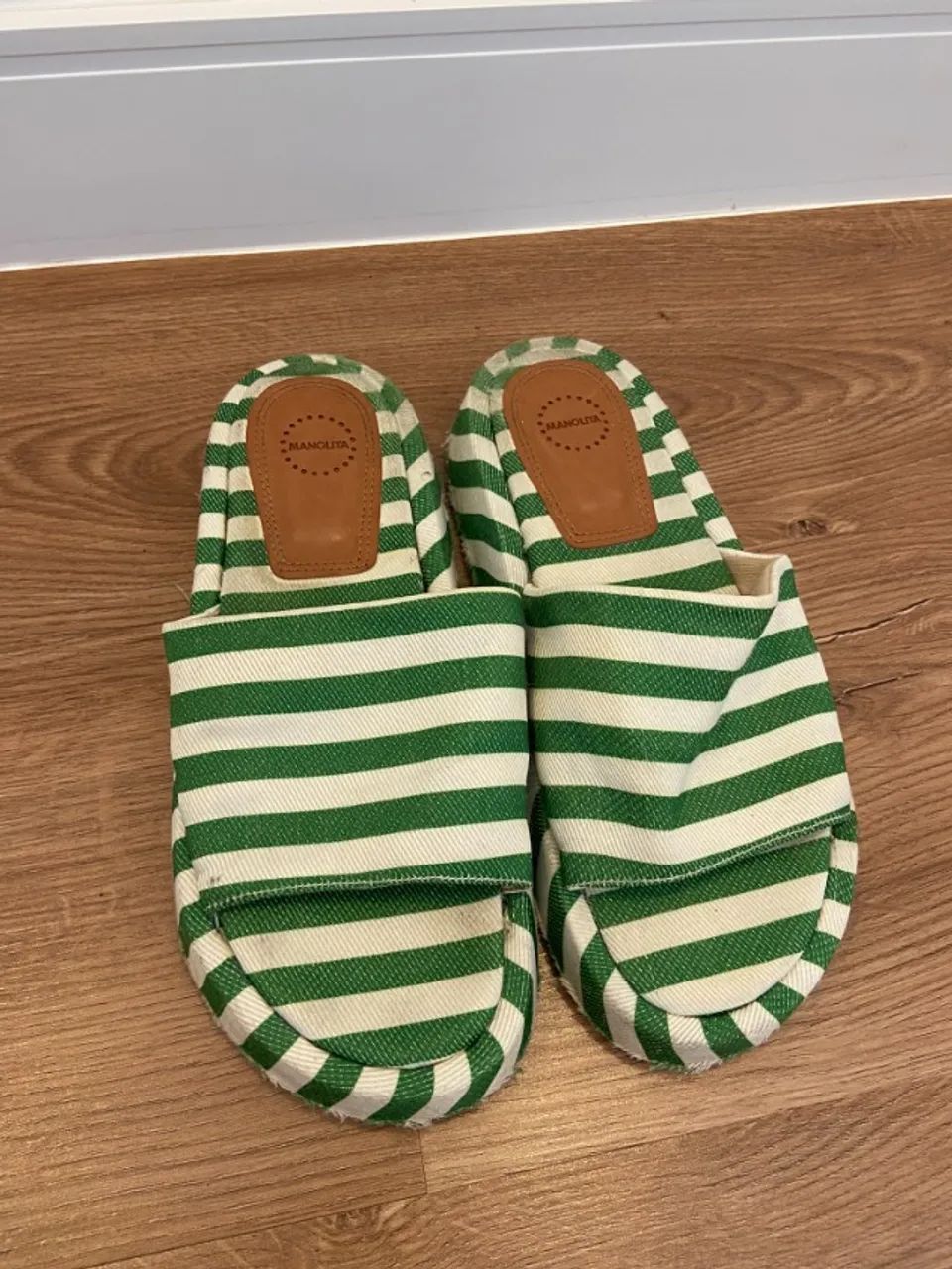 Tamanco nice verde/branco  