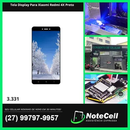 Tela Display Para Xiaomi Redmi 4X Preto- Instalação Expressa Em 30 Minutos!