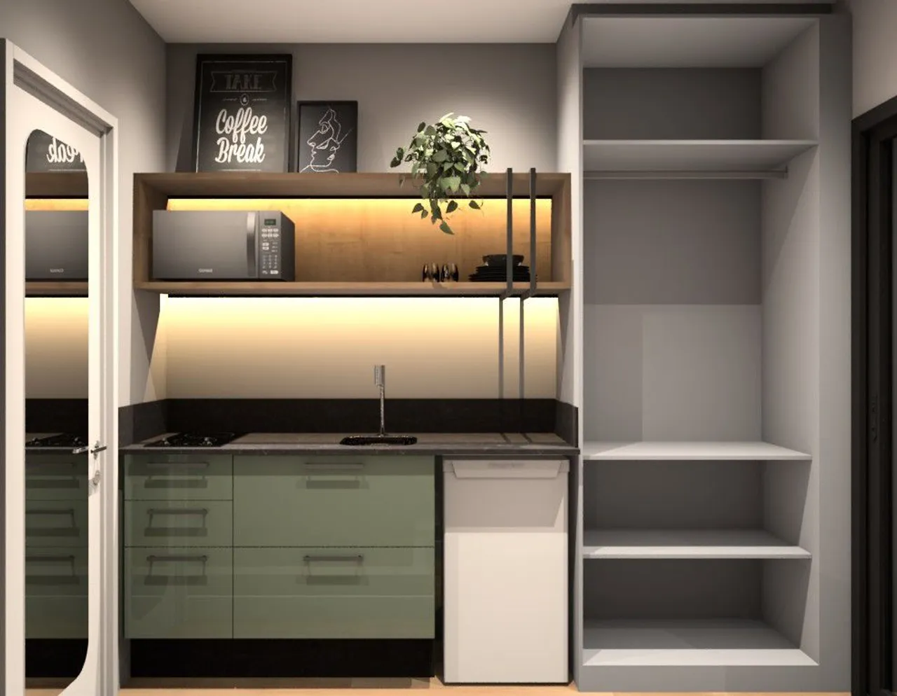 Vendo móveis p Studio 19m² Curitiba Pr