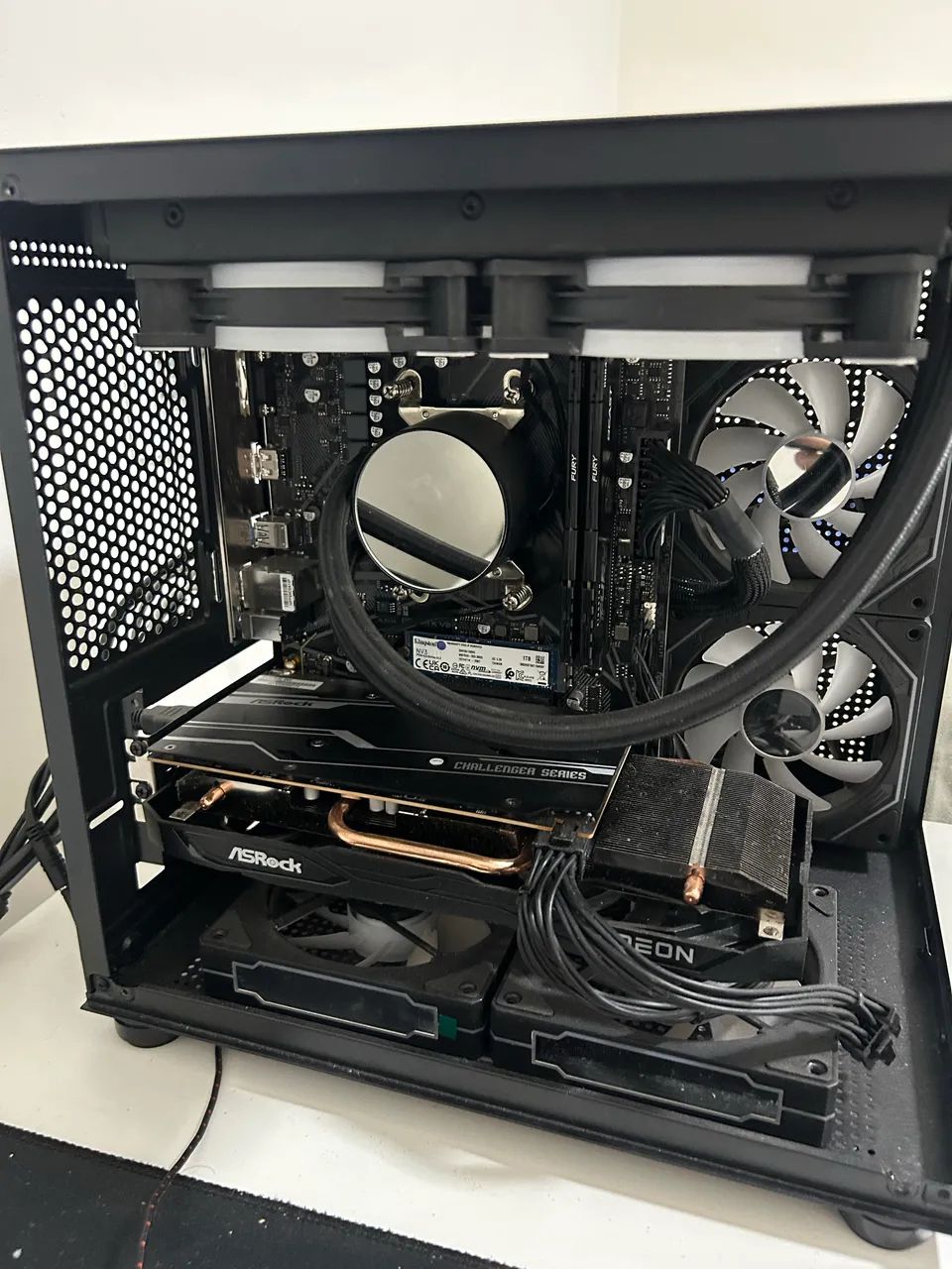 PC Gamer Ryzen 5600 Rx7600 4 meses de uso, Caixa das peças e Nota fiscal  - Foto 3