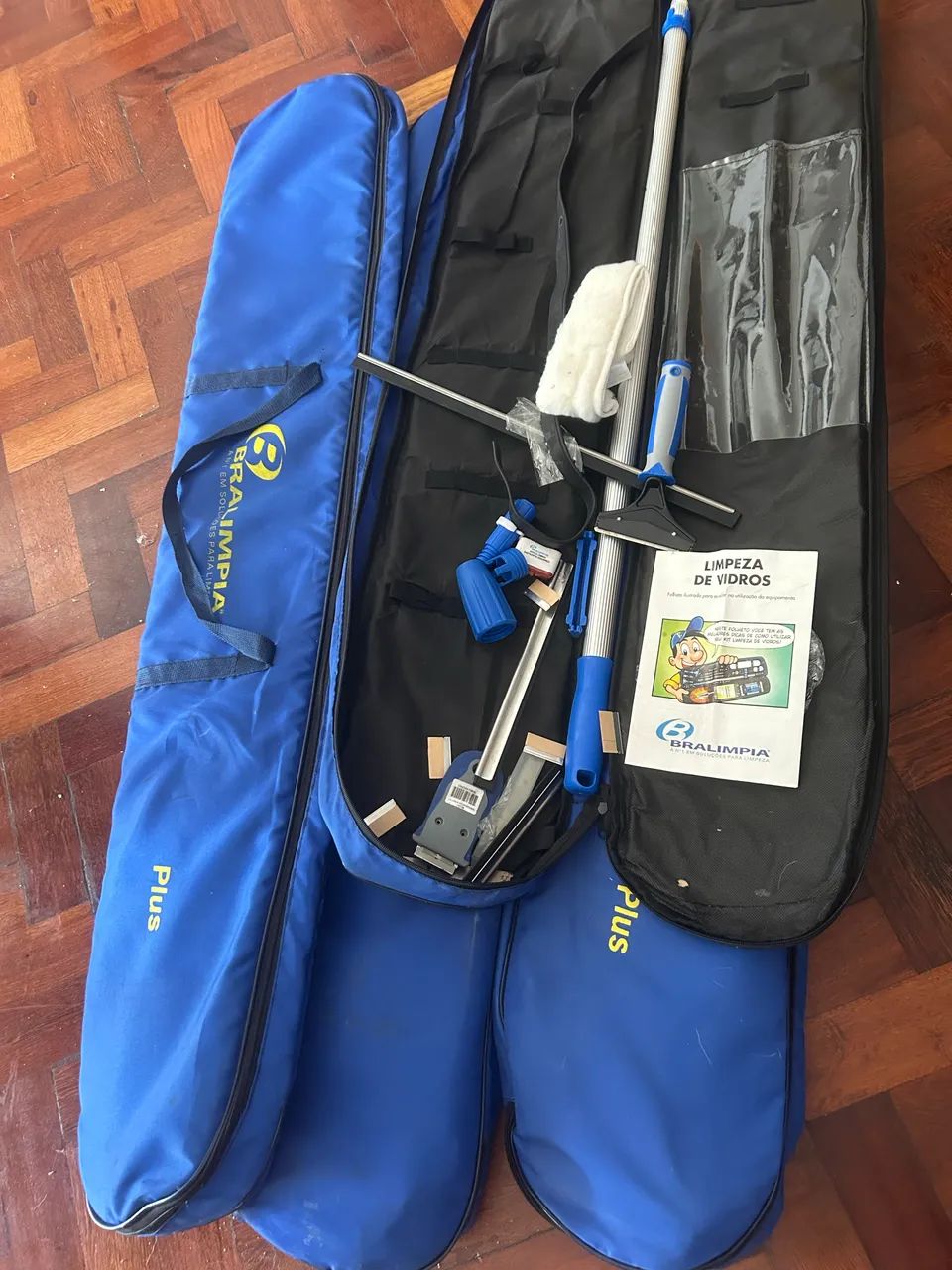 Kit limpador de vidro profissional Bralimpia - Foto 3