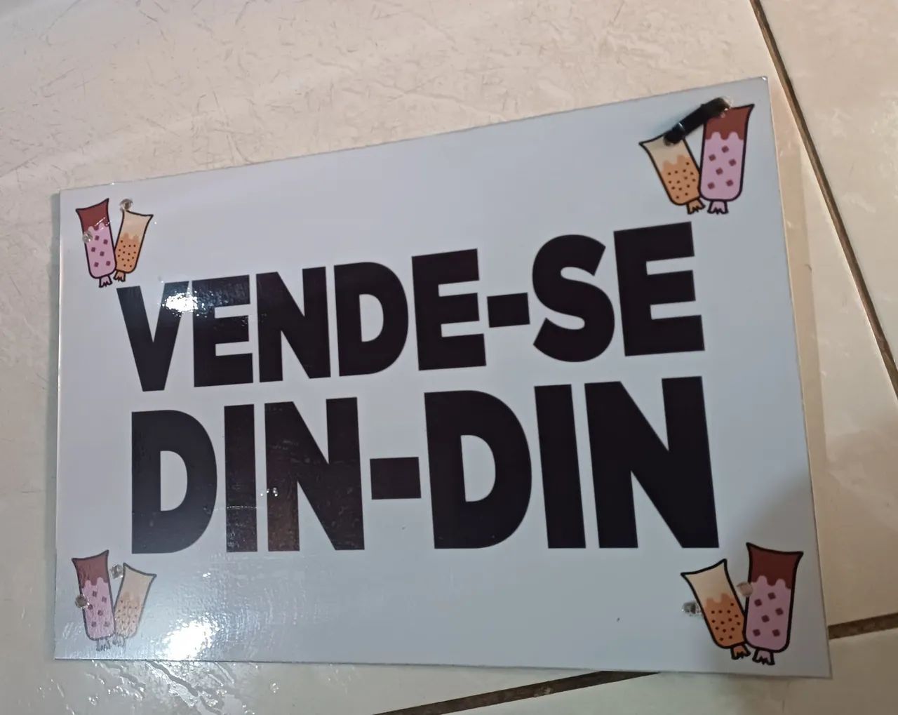 PLACA VENDE-SE DINDIN material resistente a prova de chuva e sol - Foto 3