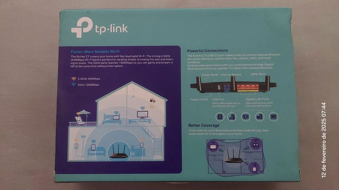 Roteador TP-Link Archer C7 AC1750 Dual Band Gigabit - Novo - Foto 2