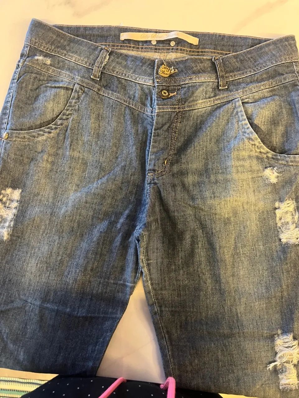 Calça Jeans Destroyed Feminina - Foto 2
