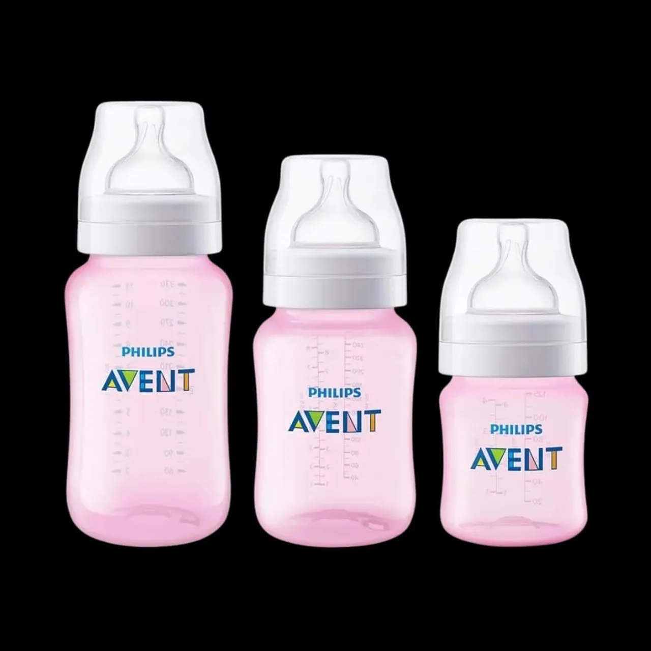 Mamadeiras Rosa Philips Avent - Kit com 3