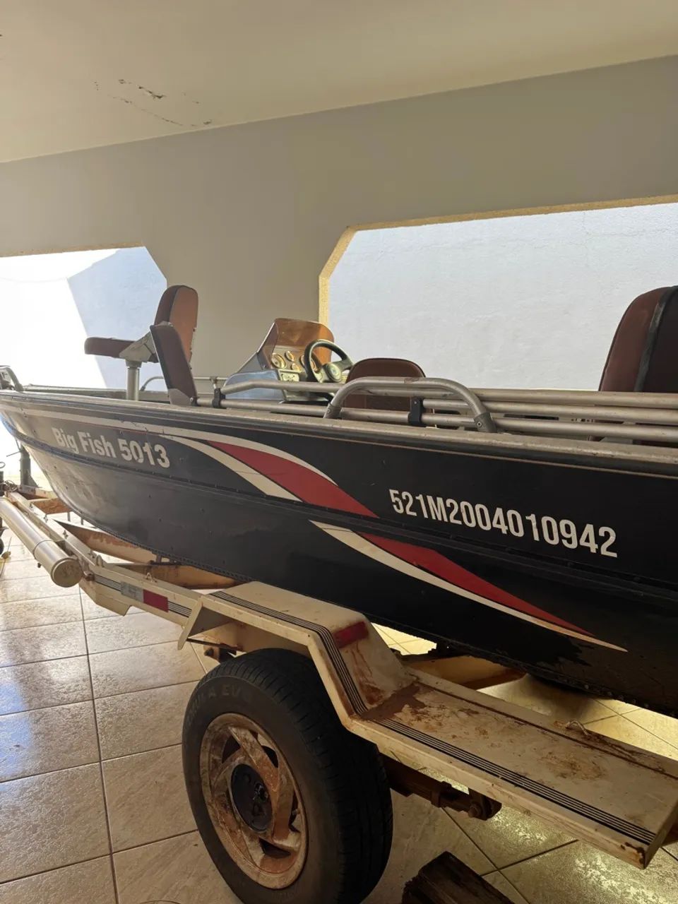 Lancha metalglass mercury 50hp 4 tempos - Foto 4