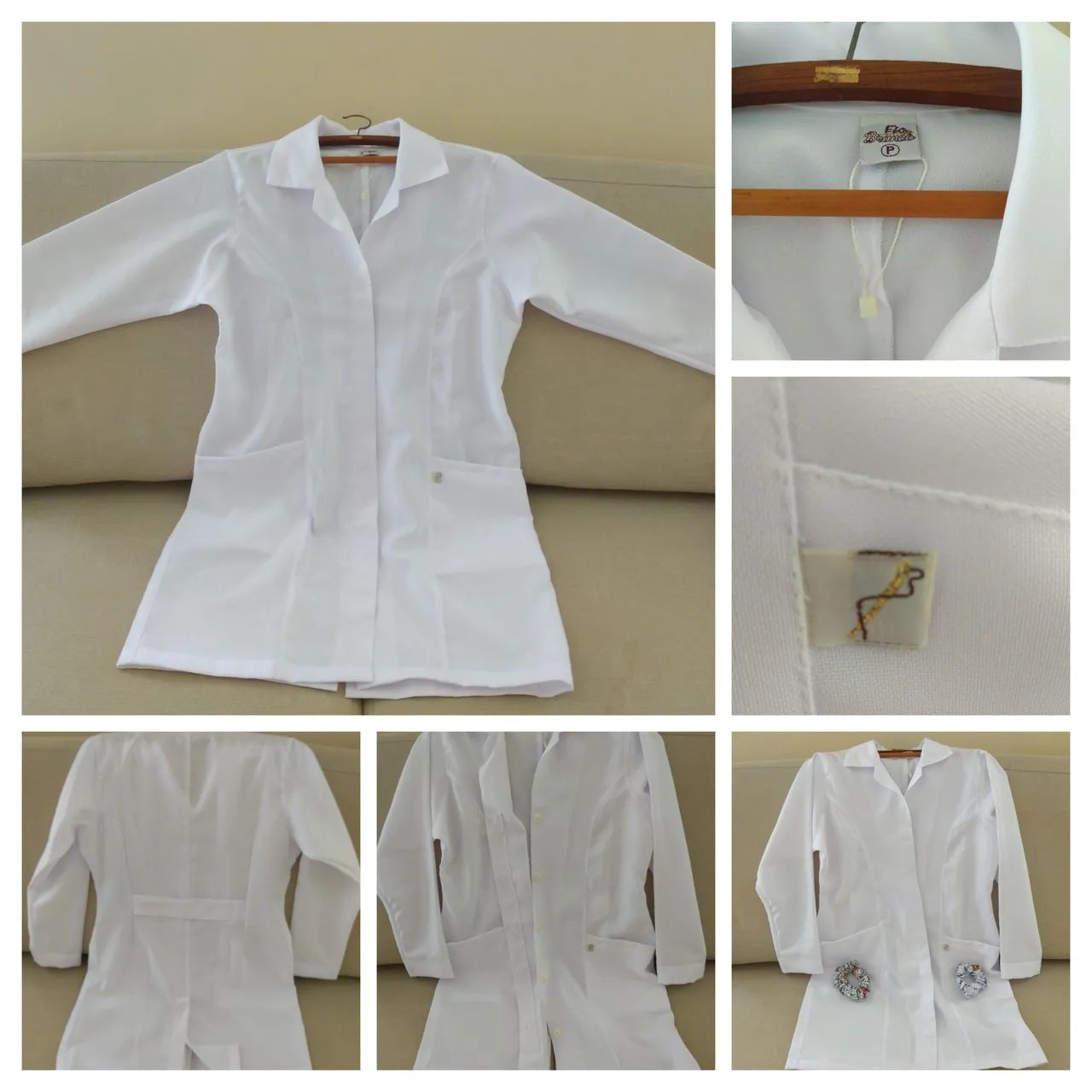 Jaleco branco Tam P