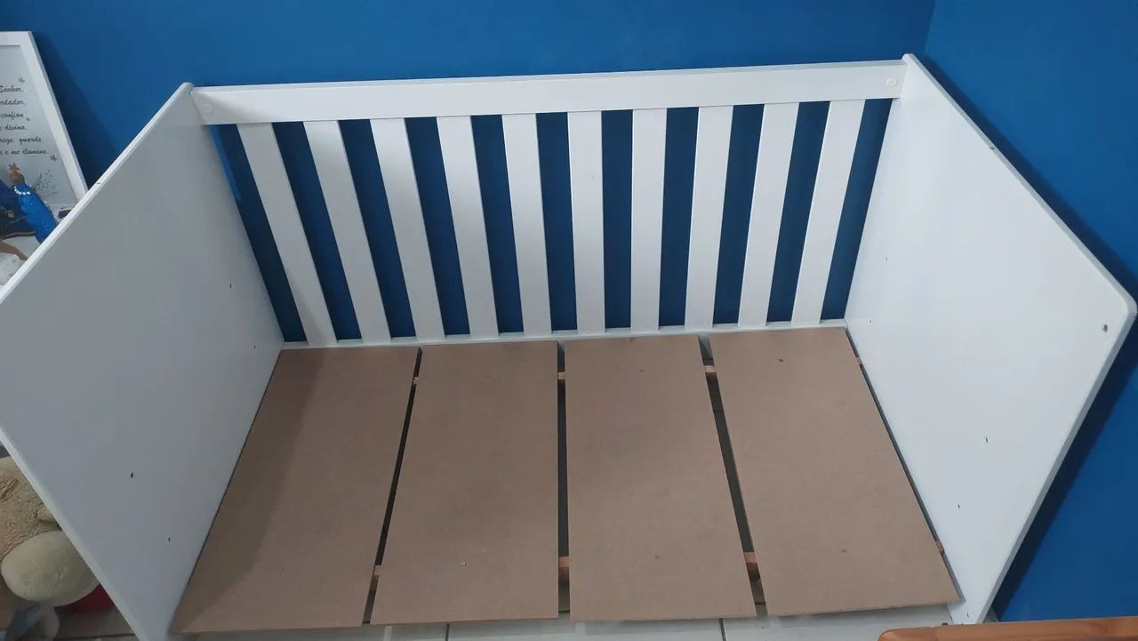 Mini cama (vira berço) + colchão - Foto 2