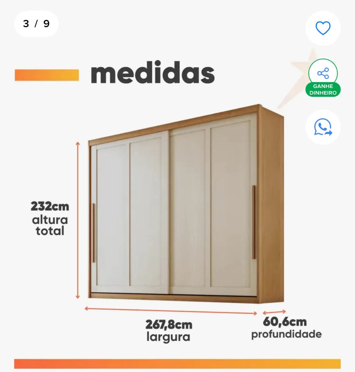 Guarda roupa casal - Foto 2