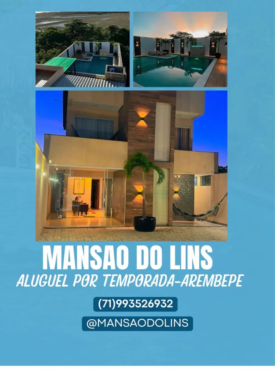 CASA EM AREMBEPE FRENTE AO MAR - TEMPORADA PACOTE