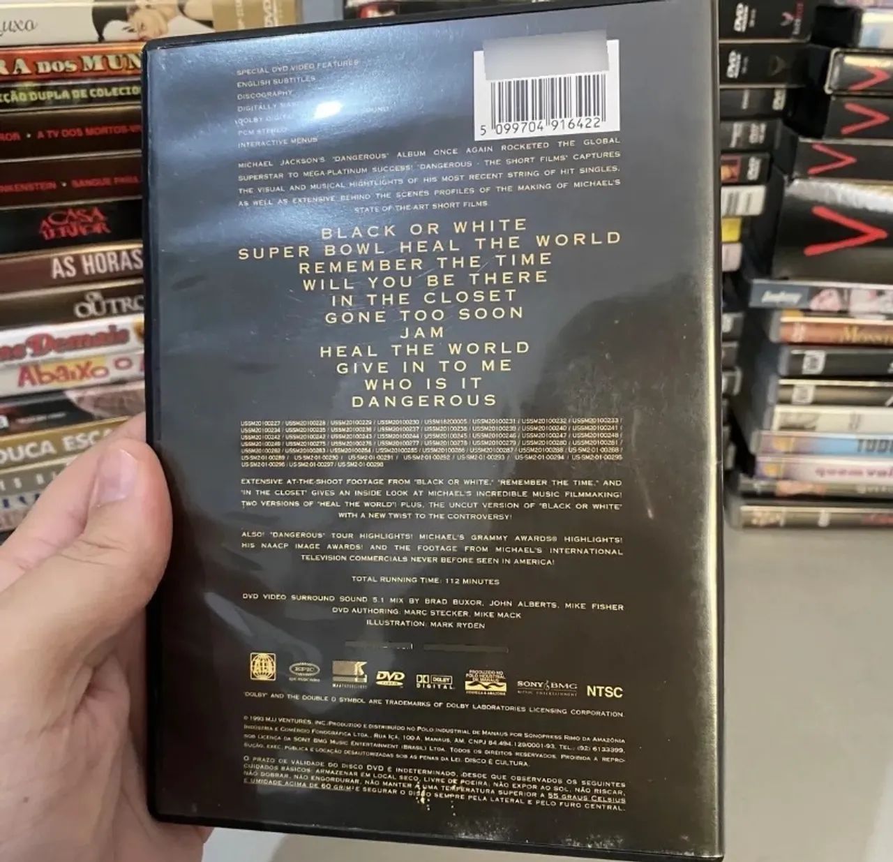 Dangerous The Short Films DVD Michael Jackson videoclipes - Foto 2