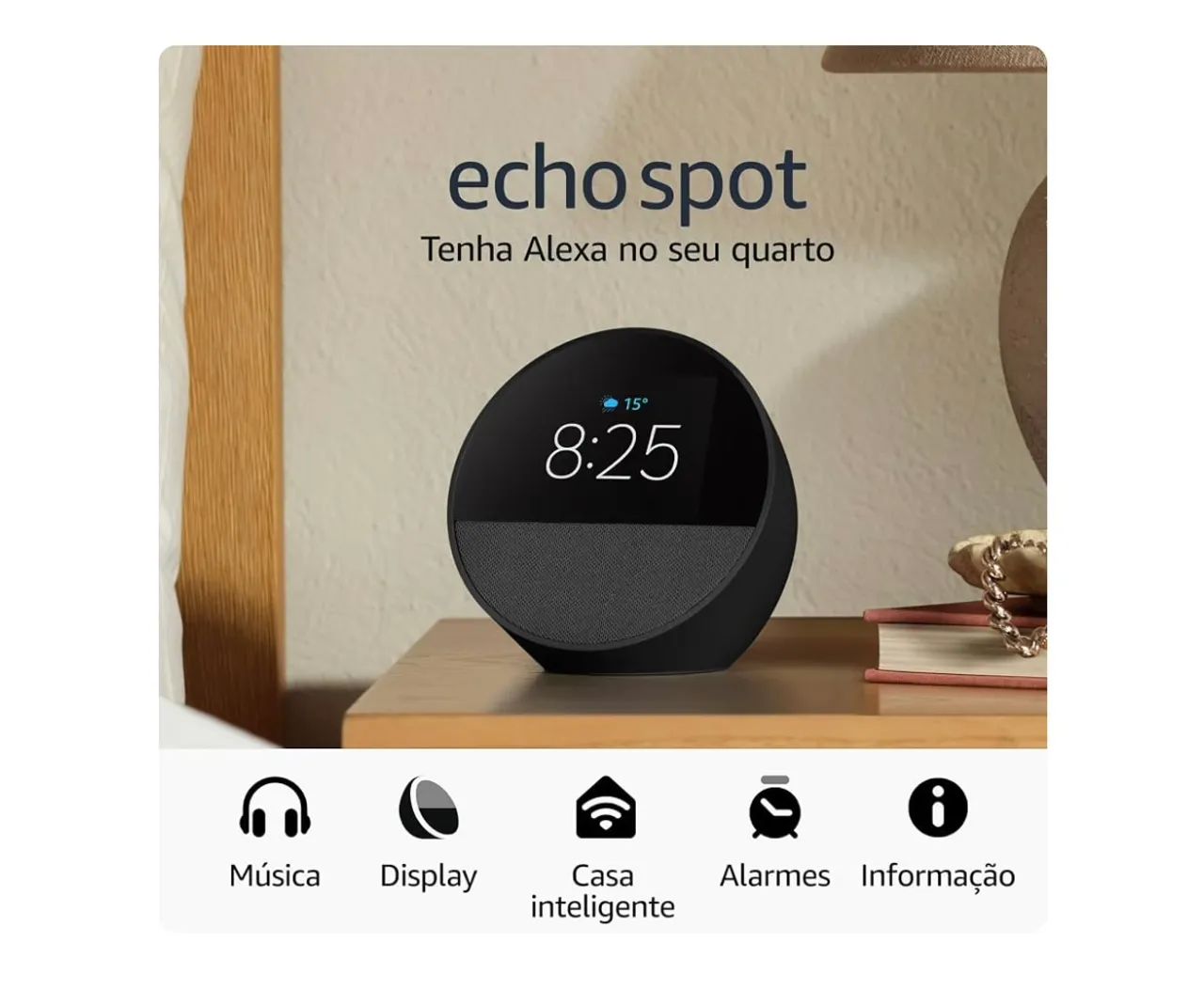 Alexa com relógio - Foto 2