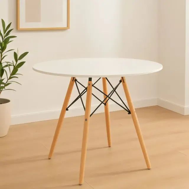 MESA EAMES EIFFEL REDONDA 90 CM - BRANCO PETROMIX 80948 - Foto 4