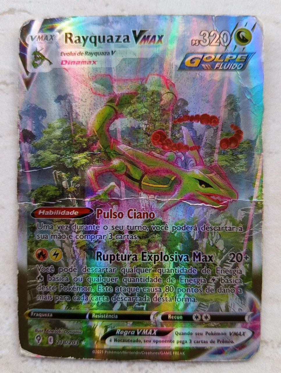 Carta Pokémon Rayquaza vmax 