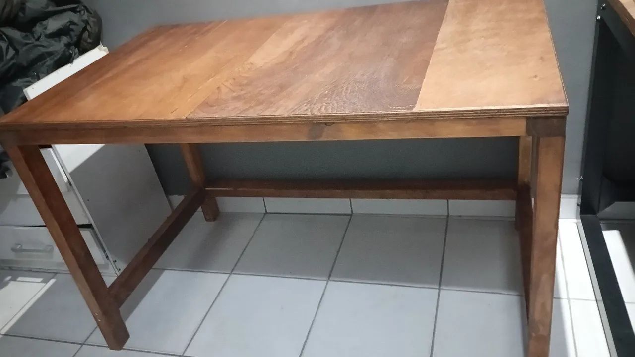 Mesa Rustica escrivaninha estilo industrial totalmente de madeira! Nova! - Foto 4