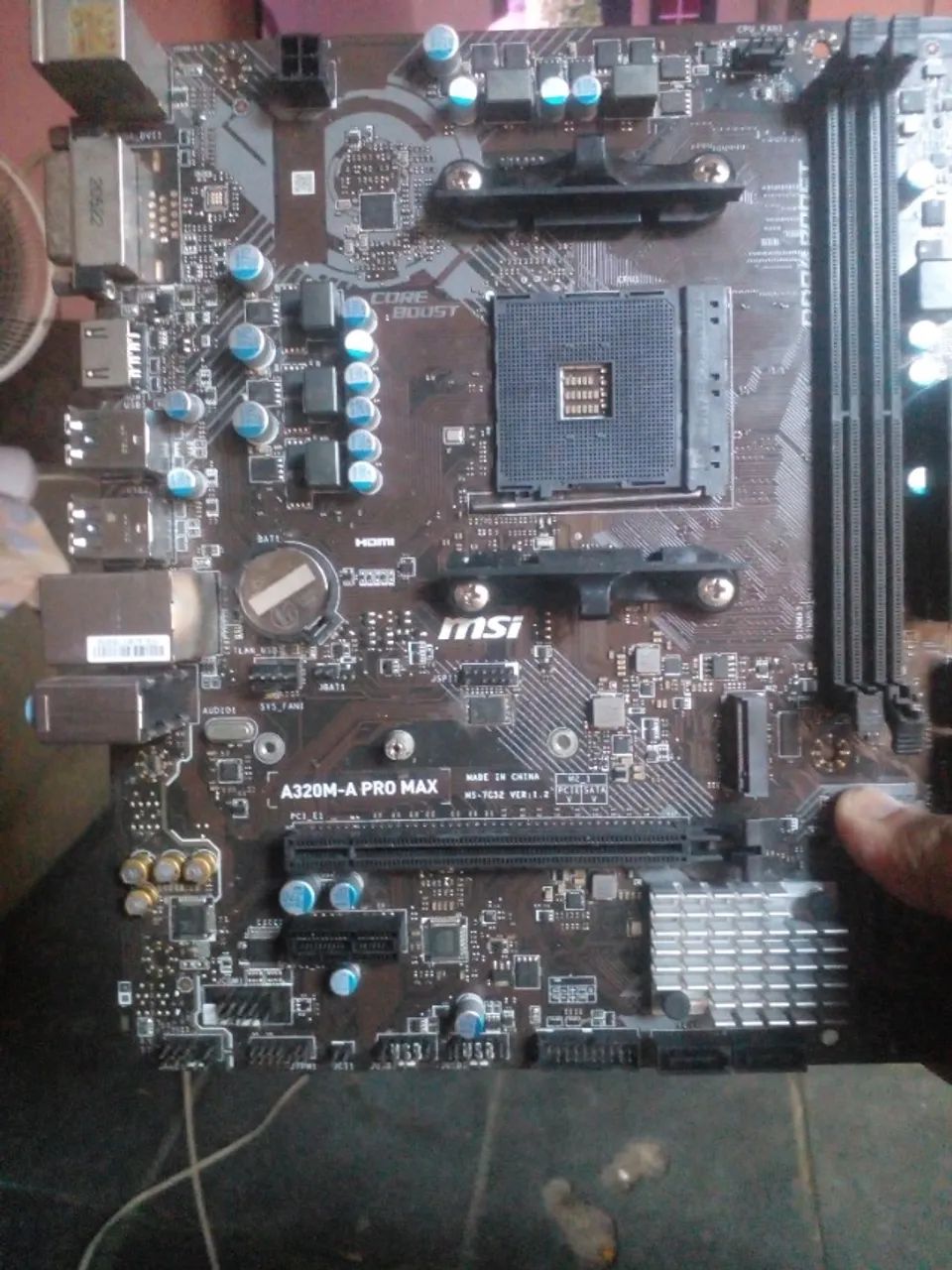 Placa a320m com defeito fisico na bios