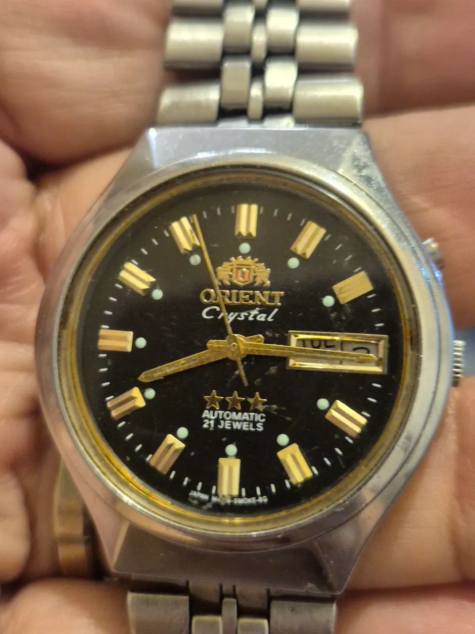 Relógio ORIENT CRYSTAL 3 ESTRELAS  PRETO   -   ÓTIMO ESTADO