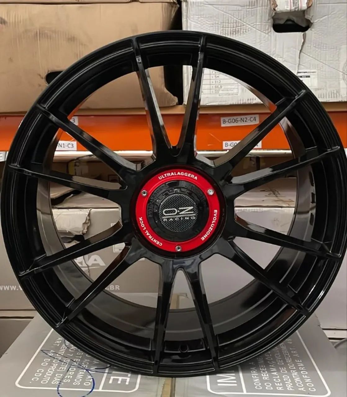 Roda OZ Ultraleggera Aro 19x8,5 5x112 Black Piano - Peças para