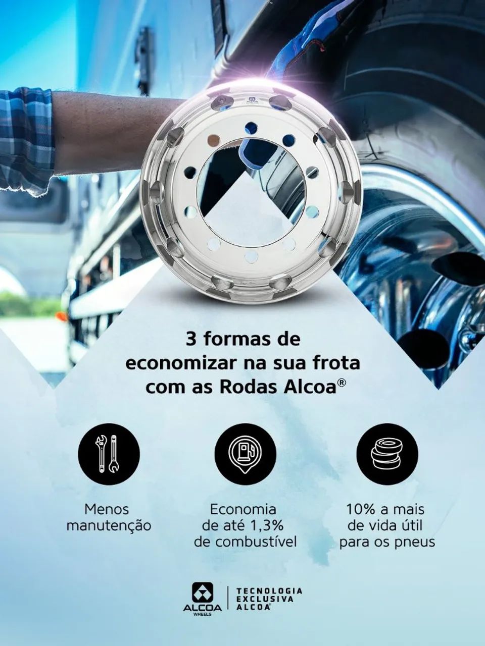 Roda 22.5 Alumínio ALCOA - Foto 2