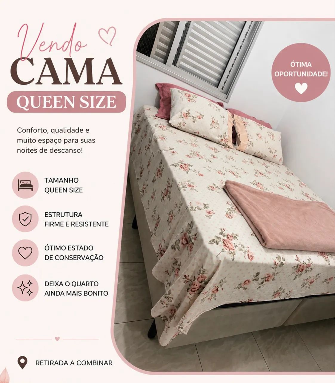 Vende-se cama queen size 