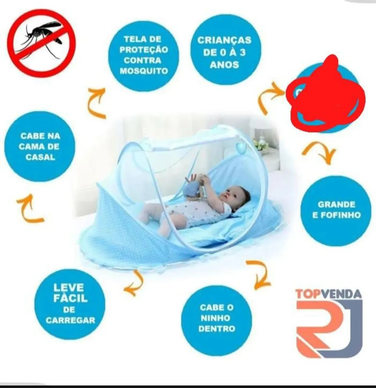 Berço infantil dobrável  - Foto 3
