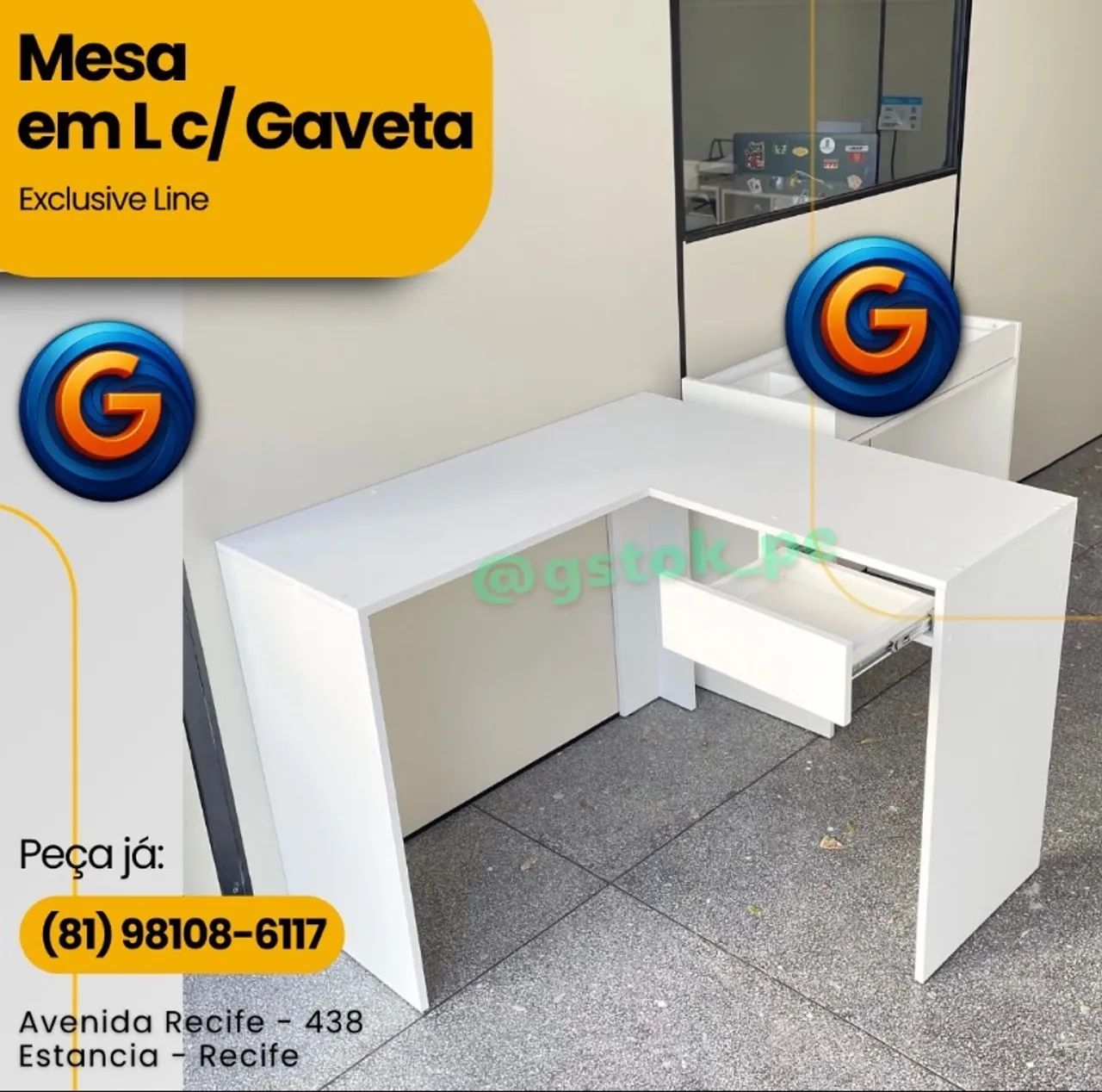 Mesa em L Slim65566255766275120