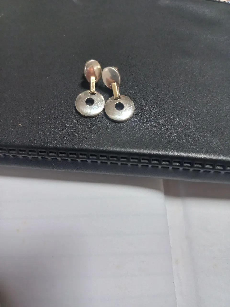 Brinco pendente em prata de lei