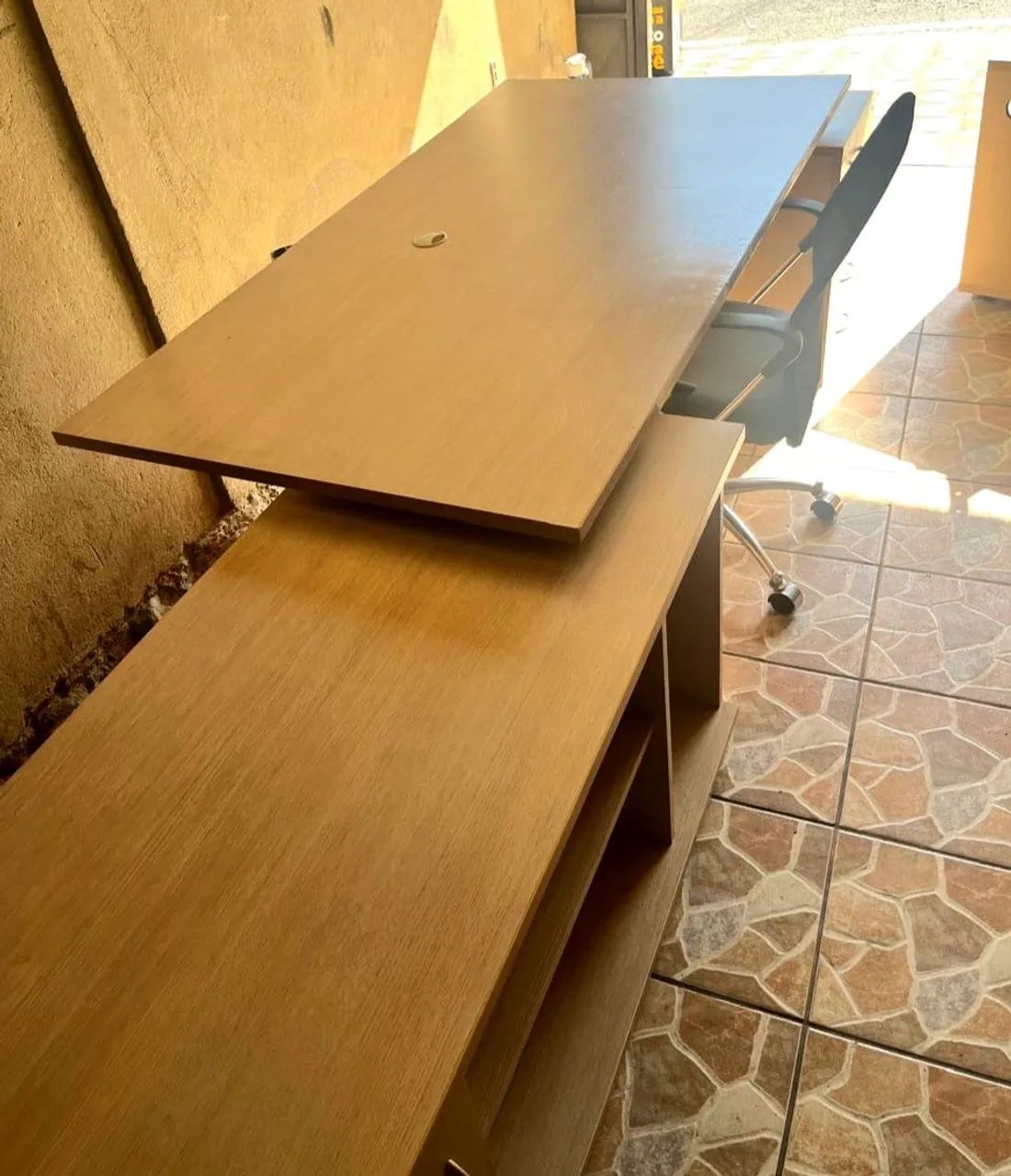 Mesa Executiva Escritório Completa + Gaveteiro e Armário  - Foto 5
