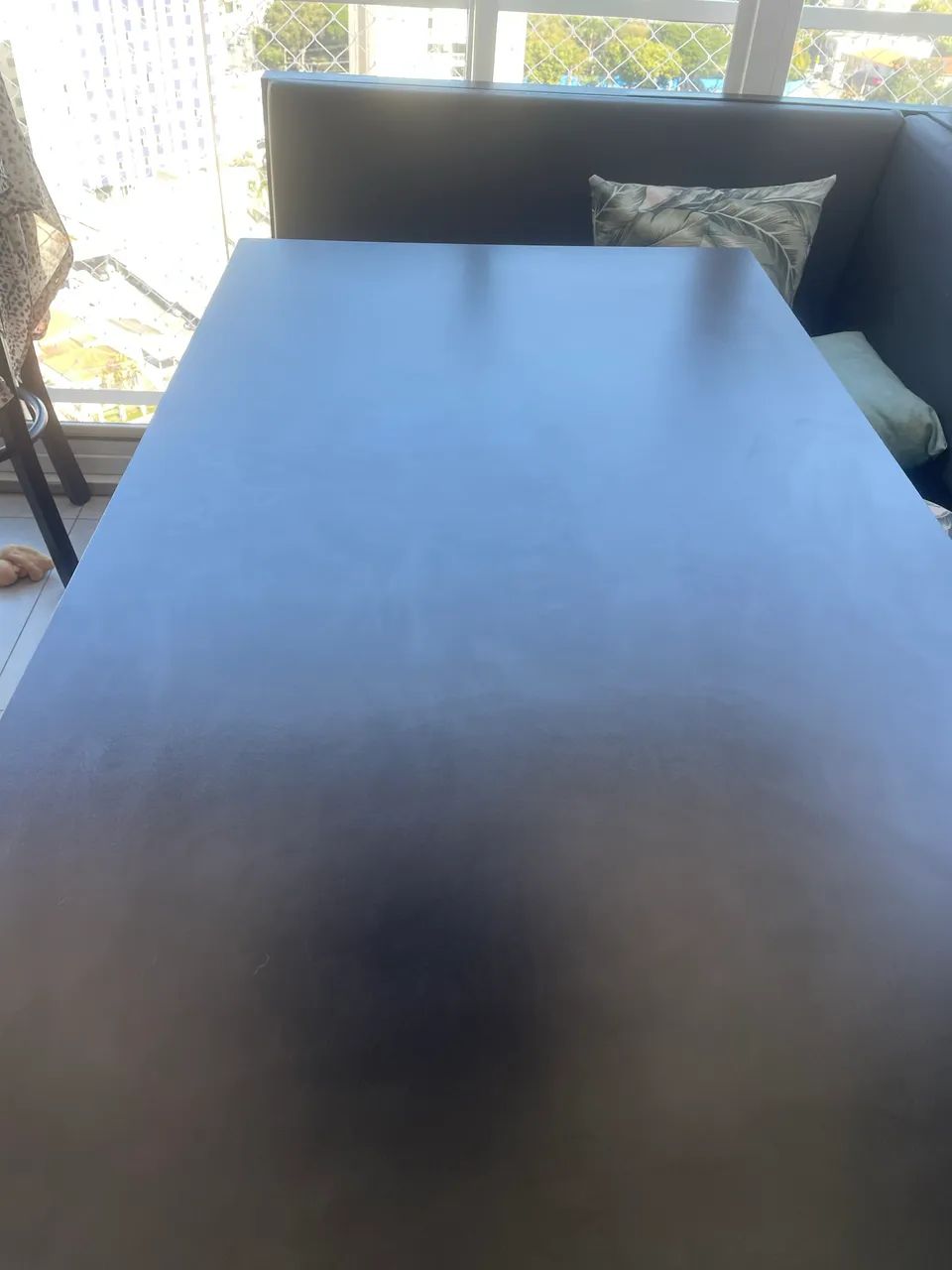 Mesa  de jantar preta madeira - Foto 2