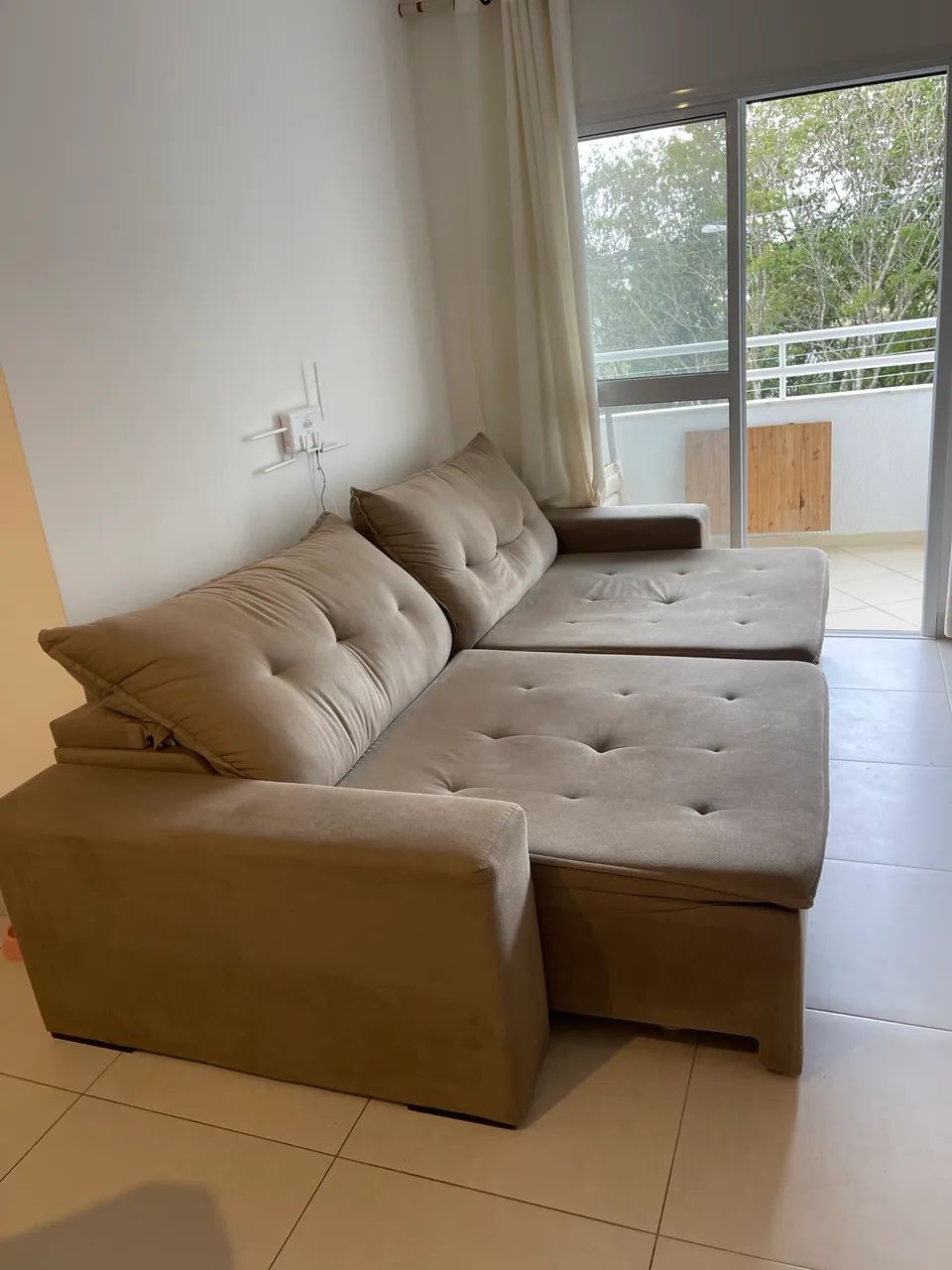 Sofá Retrátil reclinável 4 lugares 2,90m - Foto 4