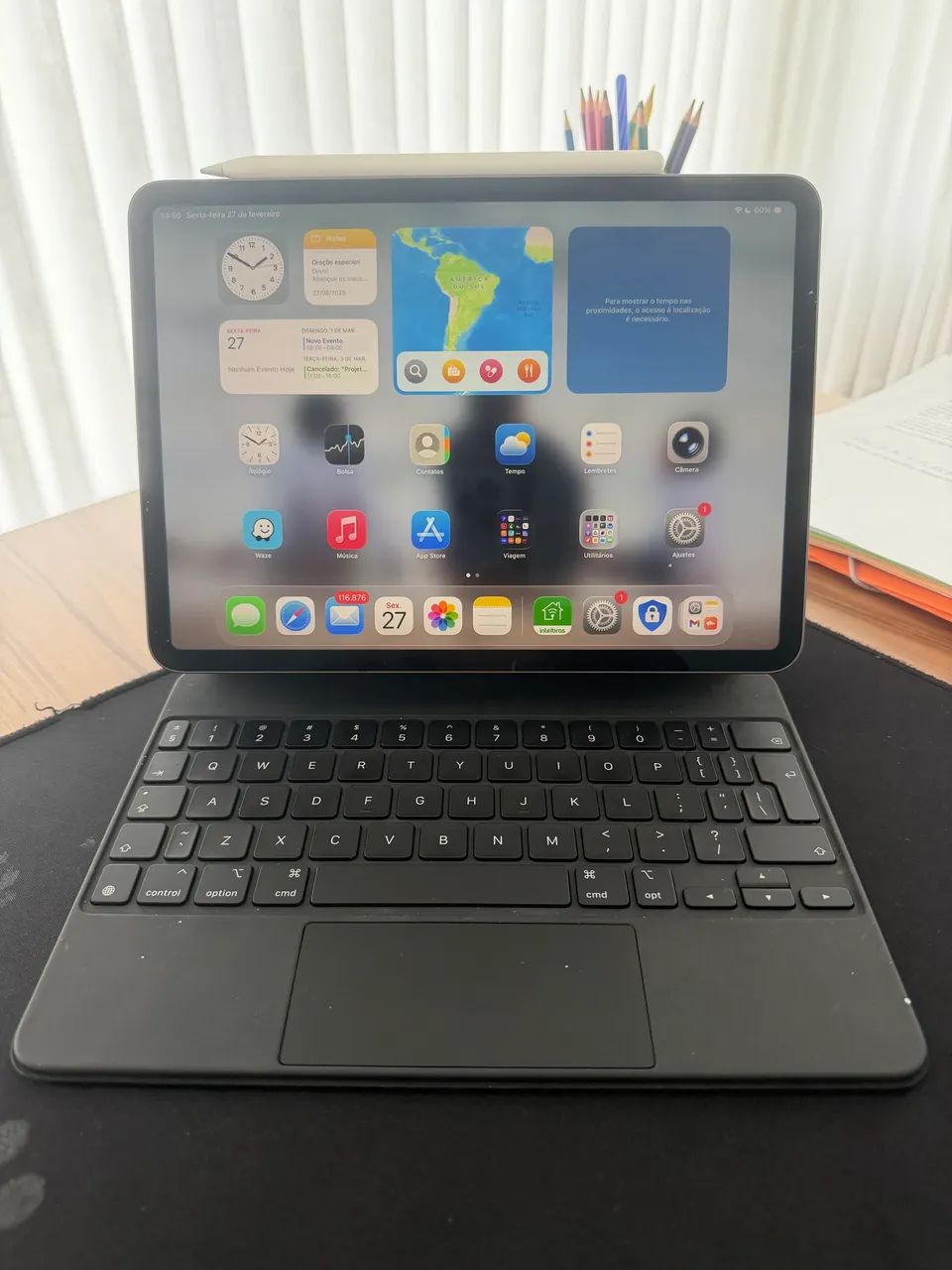 iPad Pro (  11Pol 3ª Geração) + Magic Keyboard + Caneta Original - Foto 5
