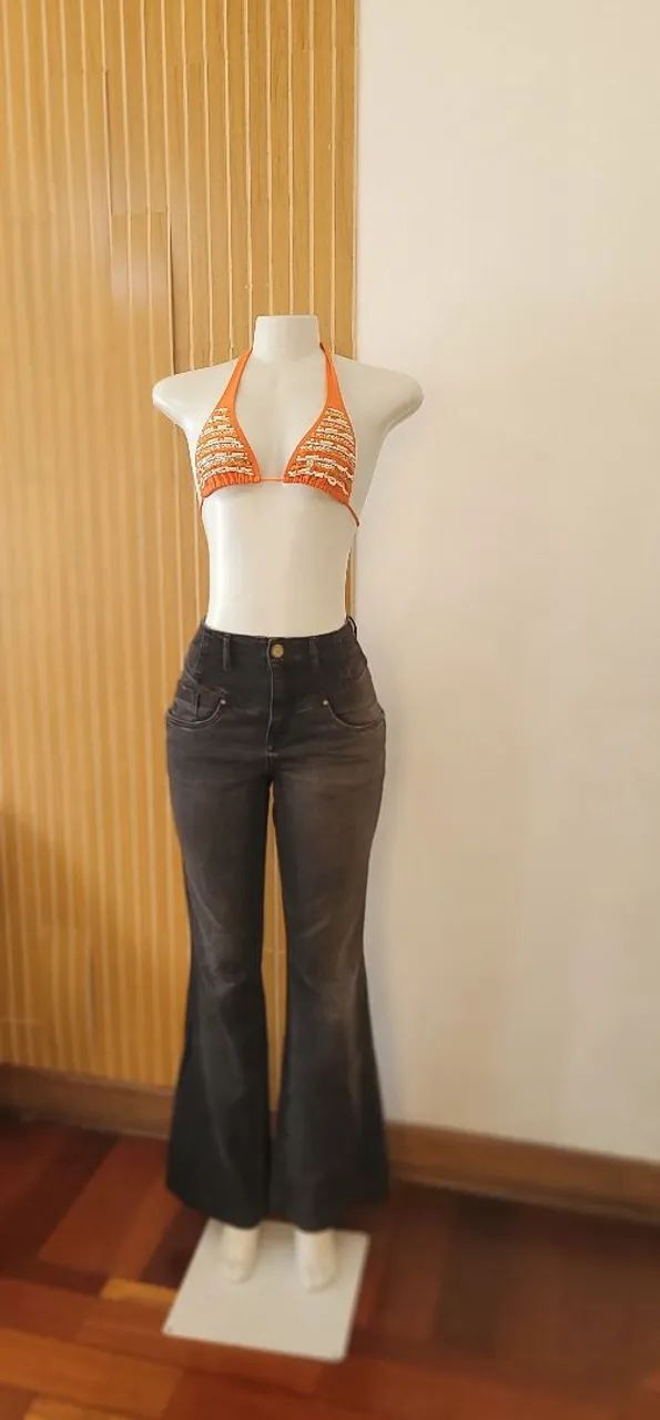 Calça jeans boot cut alta bobô - Foto 3