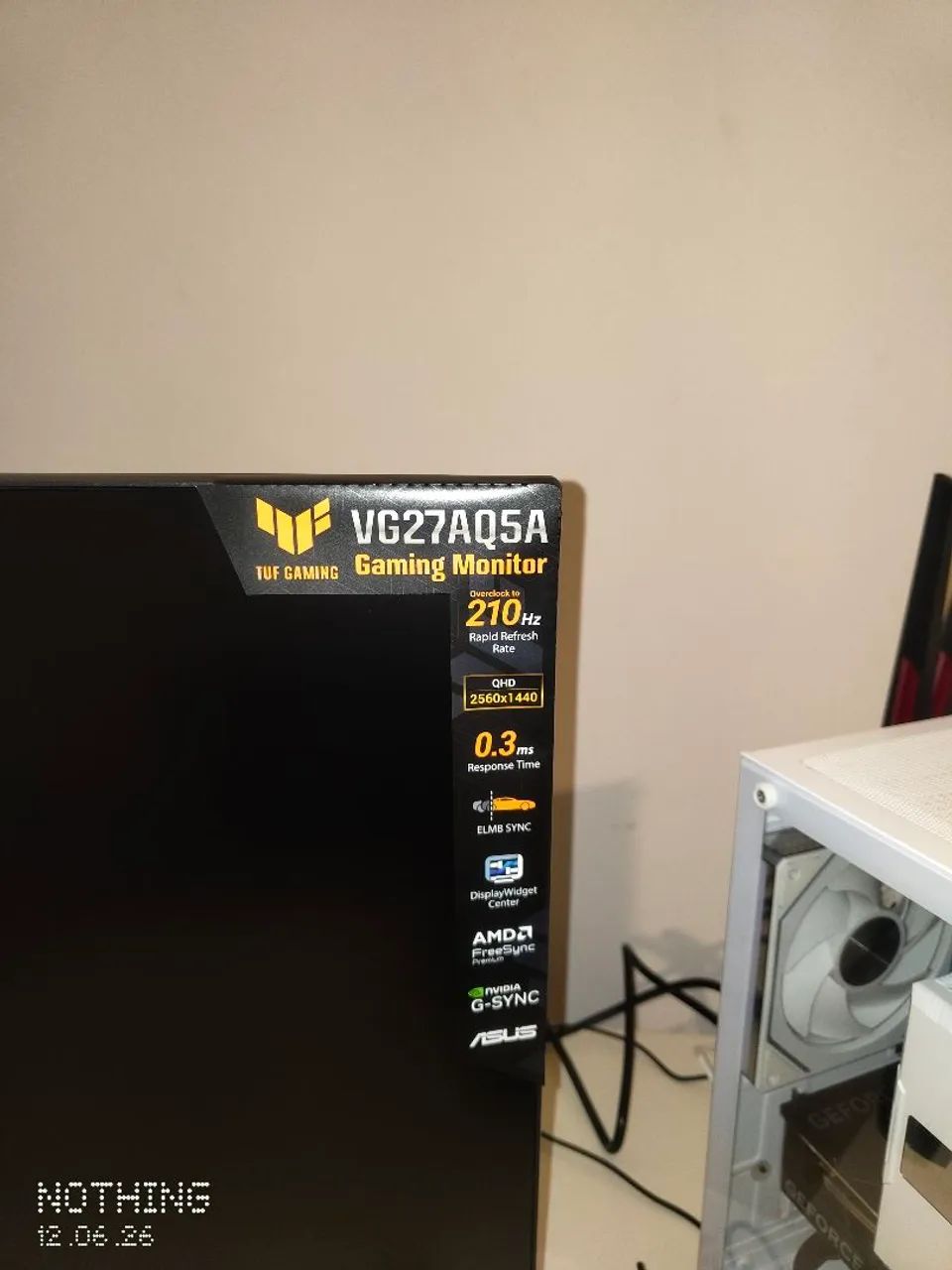 Monitor Asus Tuf VG5A 27 polegadas IPS QHD, 0.3 MS de resposta, Novo com garantia da Asus! - Foto 4