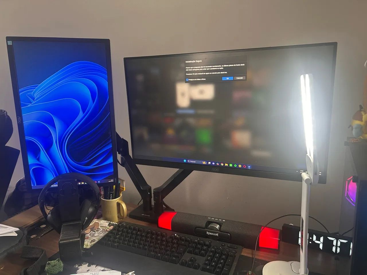 PC GAMER + SETUP COMPLETO | RX 5600 XT | 2 MONITORES | R$ 6.500 - Foto 4