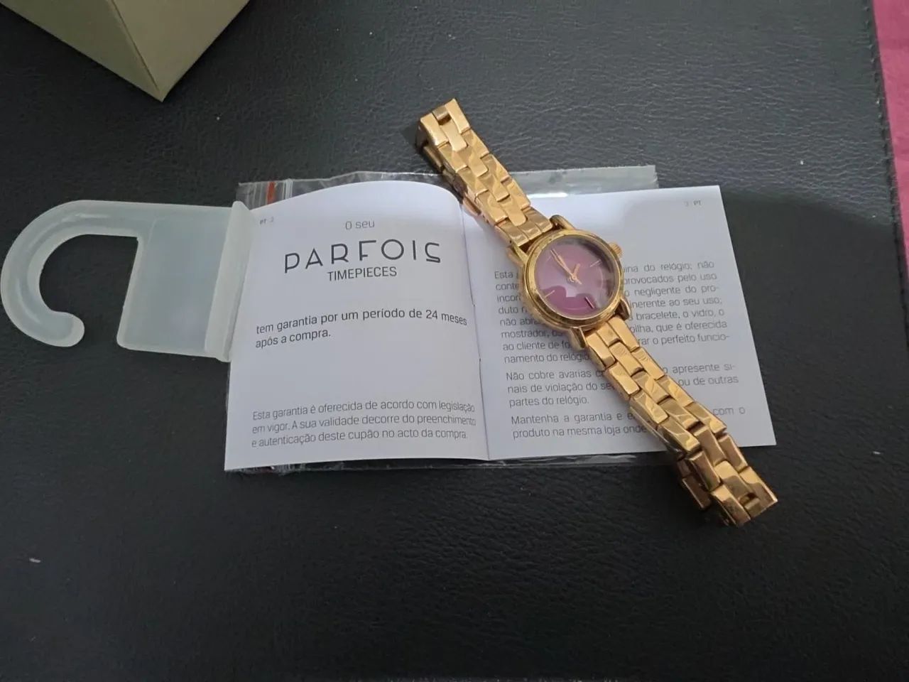 Relógio Feminino Parfois Dourado/Rosé com Caixa e Manual - Foto 3