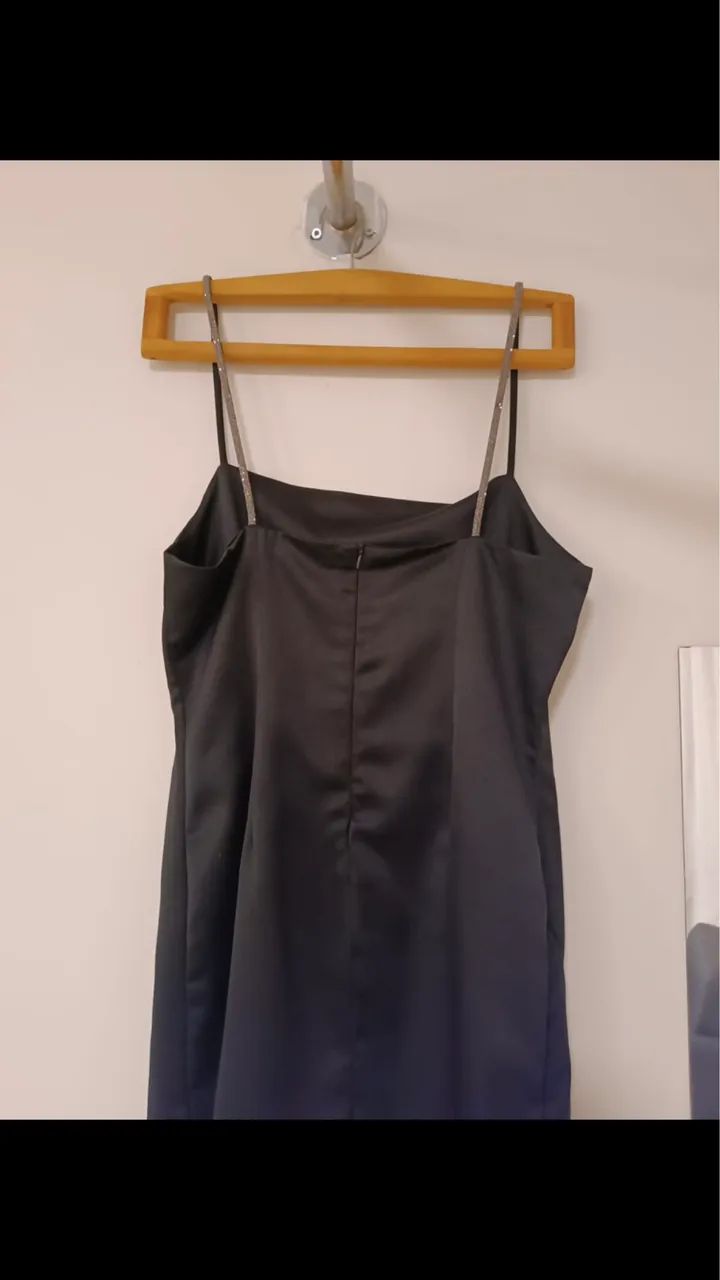 Vestido Cetim alça brilhosa  - Foto 2