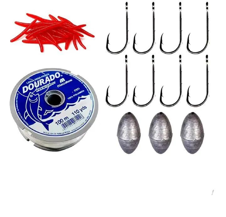 Kit de pesca com acessórios 