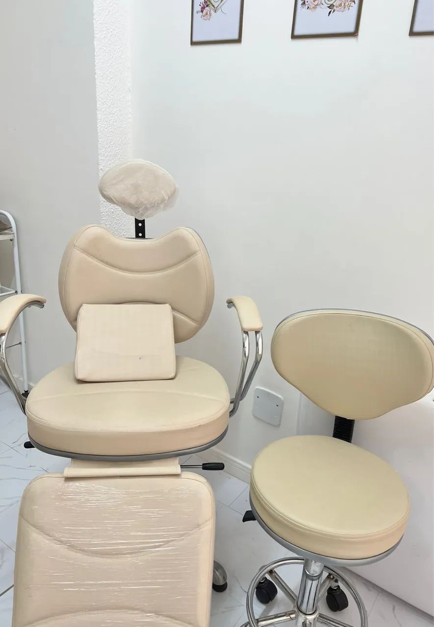 Kit Salão (cadeira, mocho e encosto de lombar)
