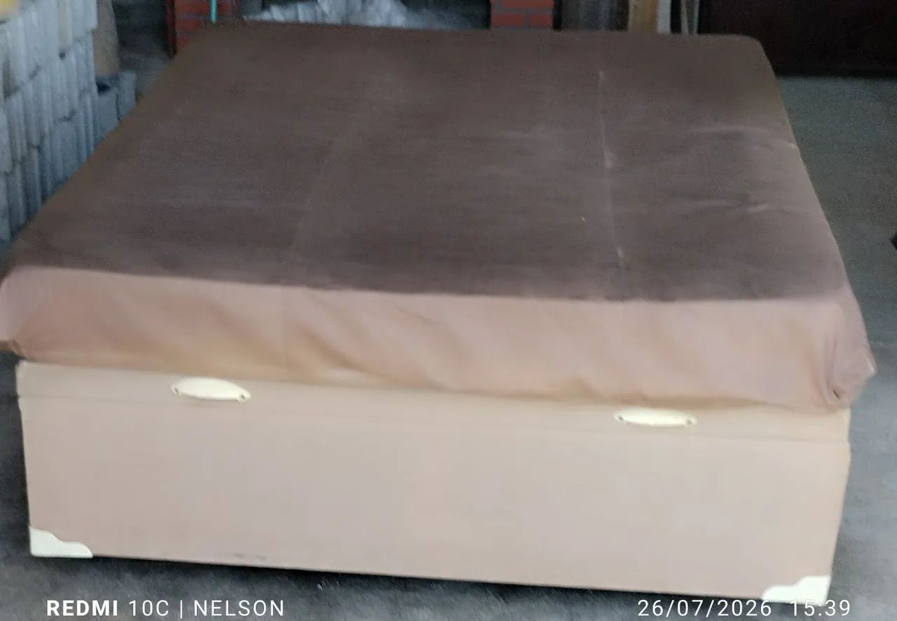 Cama box baú casal com colchão de molas - Foto 5