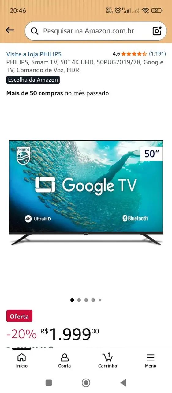 Tv Philips 50 polegadas  - Foto 2